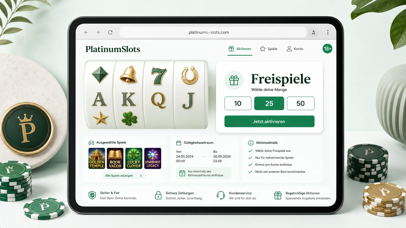 PlatinumSlots Freispiele